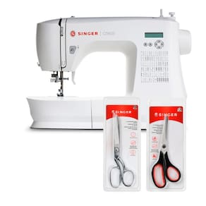 Kit Máquina de Costura C5605 + Tesoura 8" Tecido e Tesoura Multiuso Preta