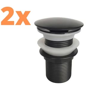 2 Unid Válvula Ralo Inteligente 1 1/4 Inox Black Preto Metal