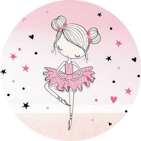 Painel Redondo 3D Sublimado Bailarina Frd-2814