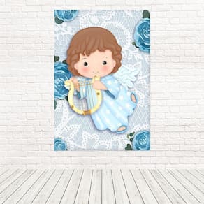 Painel Retangular 3D Sublimado Batizado 1,5X2,2 Frt-5107