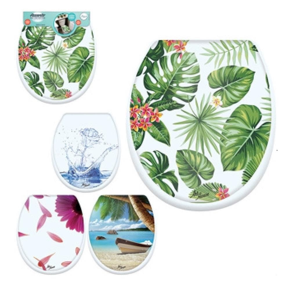 Tampa Assento Sanitario Para Vaso Oval Decorada Almofadado Universal Banheiro Casa Lavabo Praia