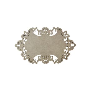 Placa Mdf Cru Artesanato Design Arabesco Floral 40Cm