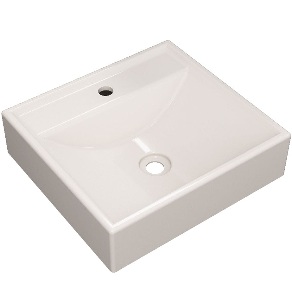 Cuba de Apoio Quadrada Para Banheiro Lavabo C01 Q39W Bege - Lyam Decor