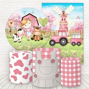 Kit 2 Painéis E Capas 3D Sublimado Fazendinha Fkpc-612