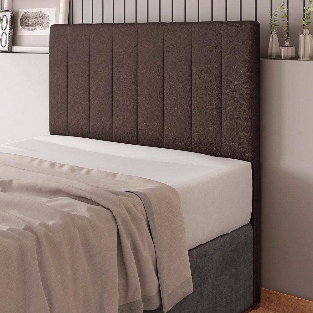 Cabeceira Cama Box Casal Ivana 140cm Sintético Marrom - Abmaza