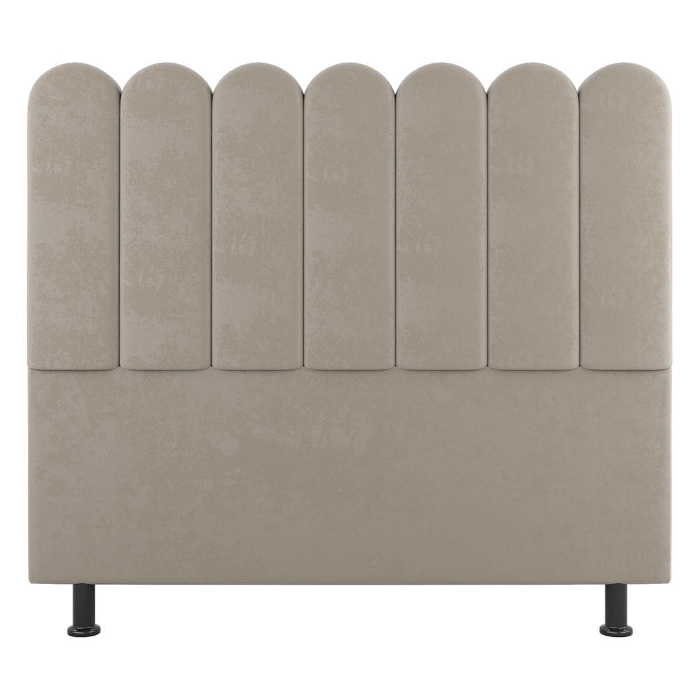Cabeceira Cama Box Solteiro Lana 100cm Suede Bege - Abmaza