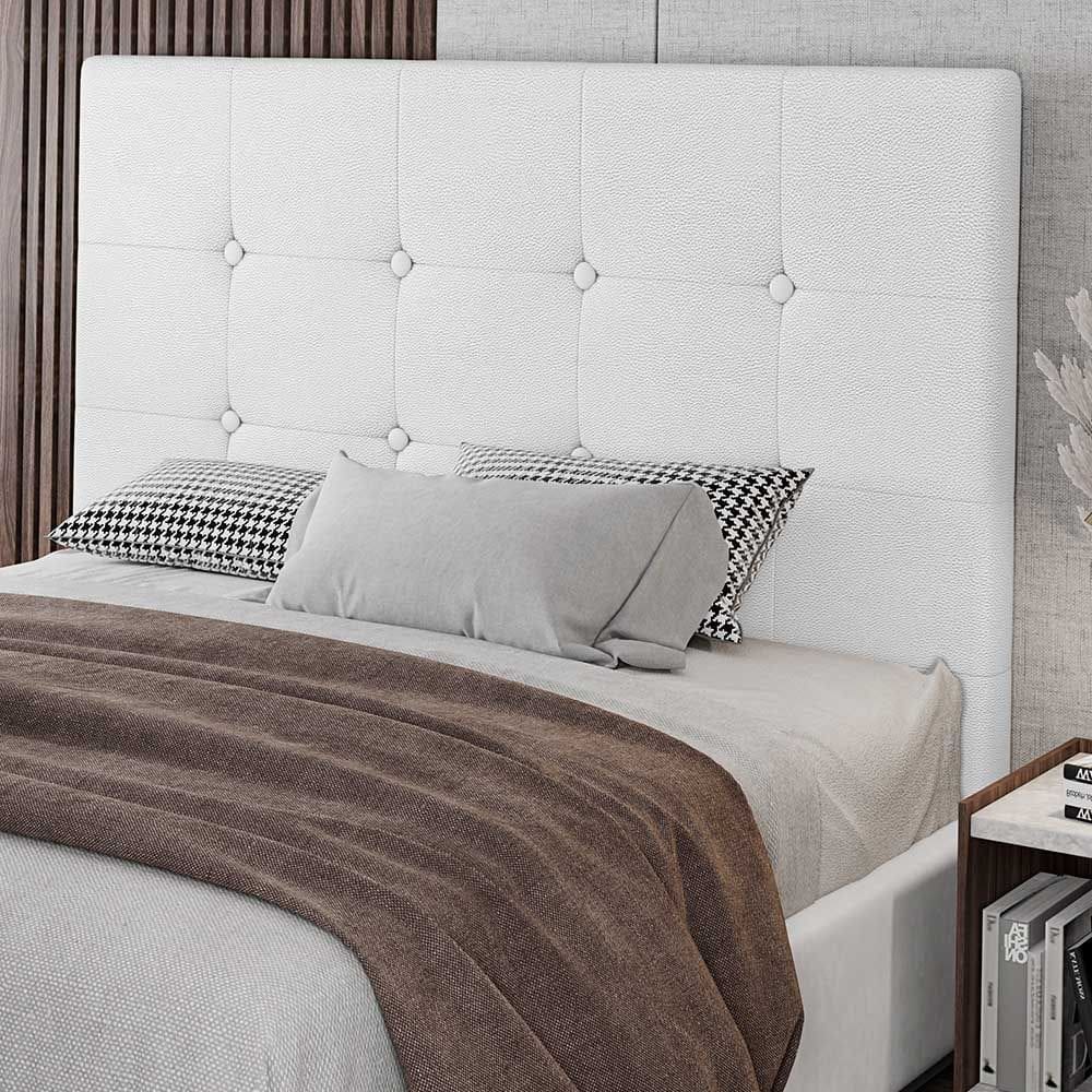 Cabeceira Cama Box Casal King Size Luana 193cm Sintético Branco - Abmaza