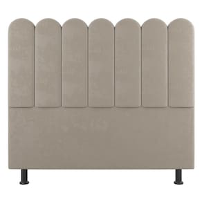 Cabeceira Cama Box Solteiro Lana 90cm Suede Bege - Abmaza