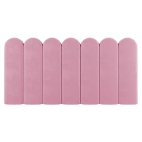Painel Cabeceira Cama Box Casal Queen Size Lana 160cm Suede Rosa - Abmaza