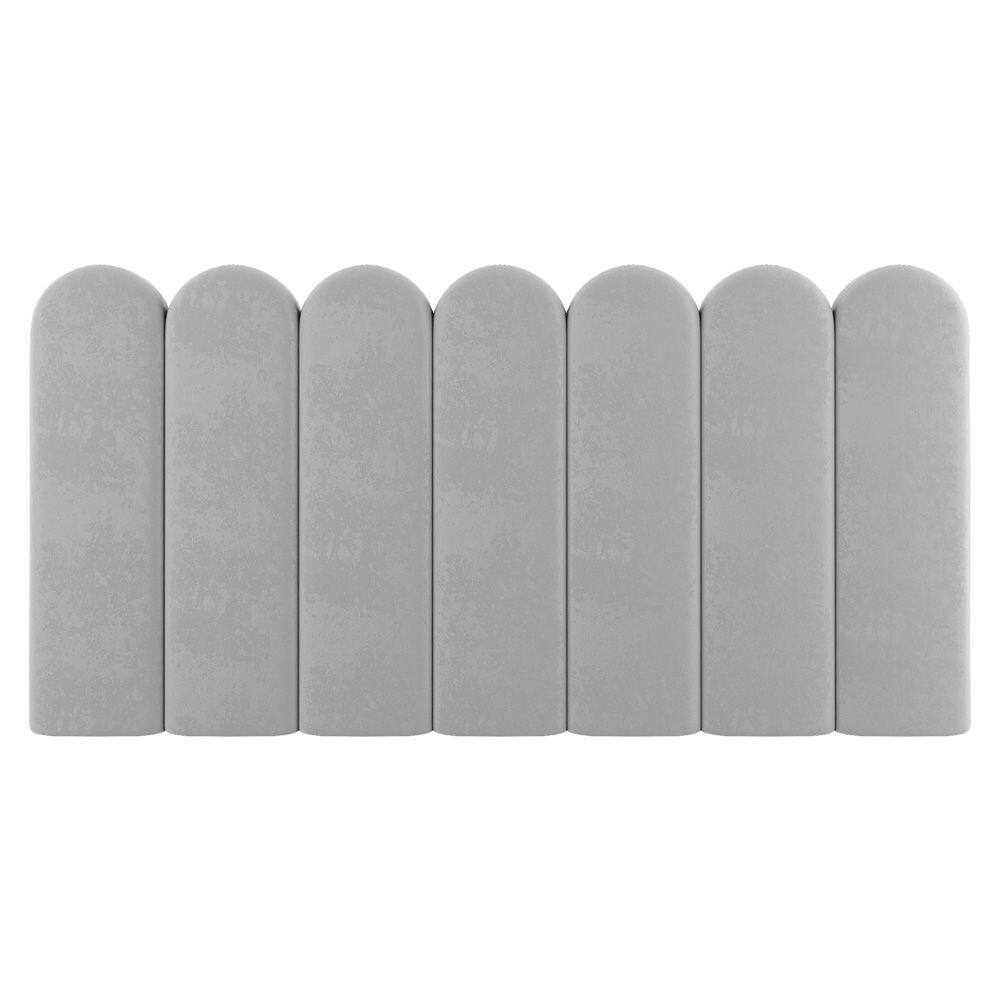Painel Cabeceira Cama Box Casal Lana 140cm Suede Cinza Claro - Abmaza