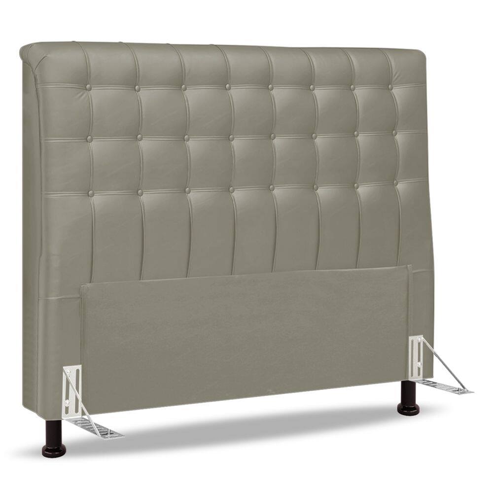 Cabeceira Cama Box Casal Ciara 140cm Botonê com Frame Linho Bege - Abmaza