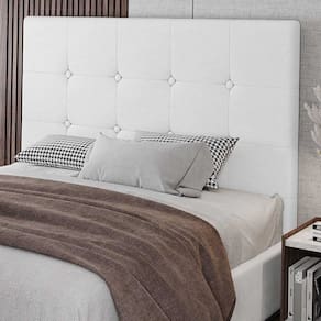 Cabeceira Cama Box Casal Luana 140cm Sintético Branco - Abmaza