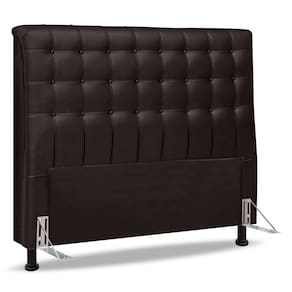 Cabeceira Cama Box Casal Queen Size Ciara 160cm Botonê com Frame Suede Marrom - Abmaza