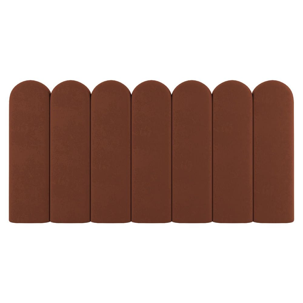Painel Cabeceira Cama Box Casal Queen Size Lana 160cm Suede Terracota - Abmaza