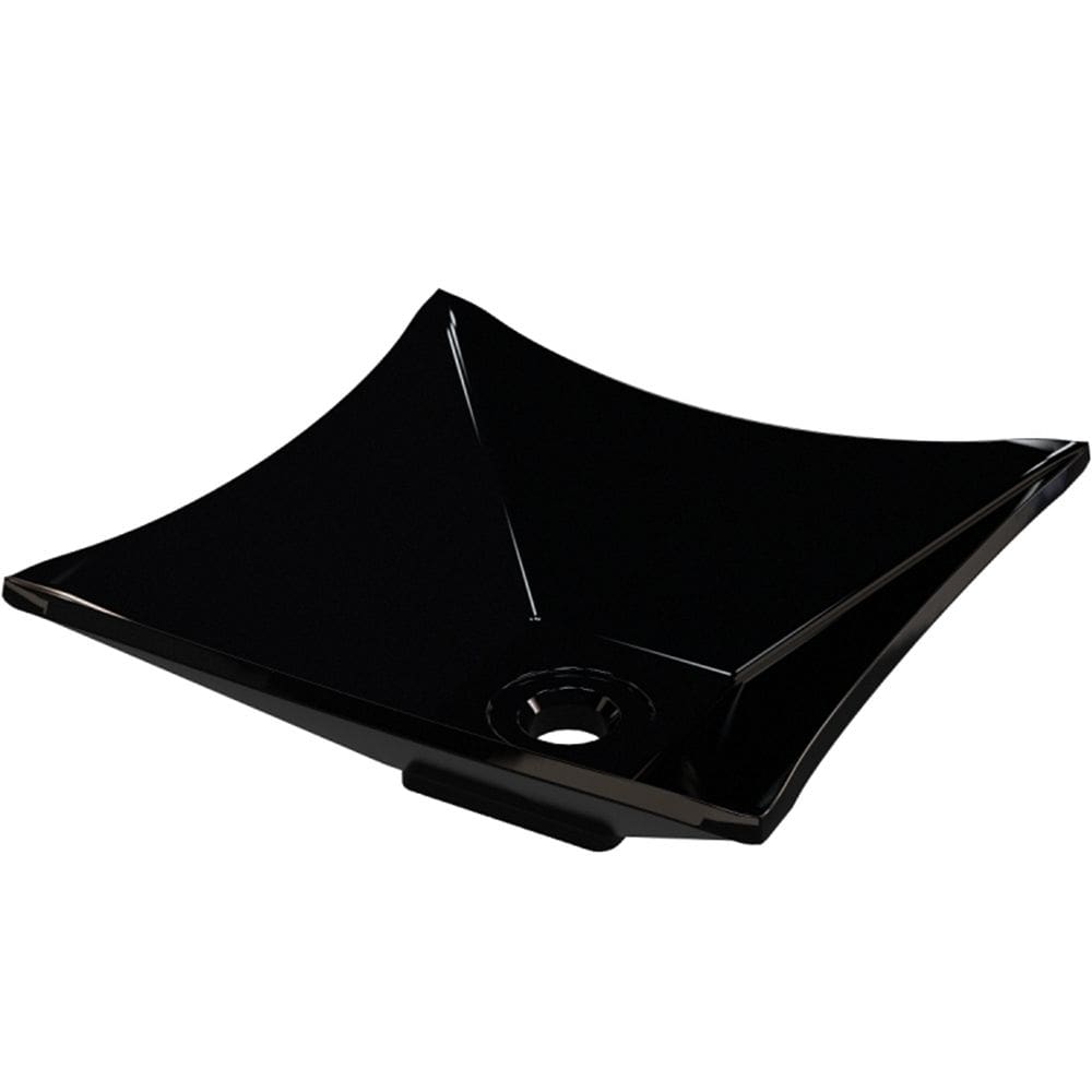 Cuba de Apoio Quadrada Lux Para Banheiro Lavabo C01 L30 Preto - Lyam Decor