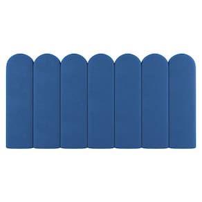 Painel Cabeceira Cama Box Solteiro Lana 90cm Suede Azul - Abmaza
