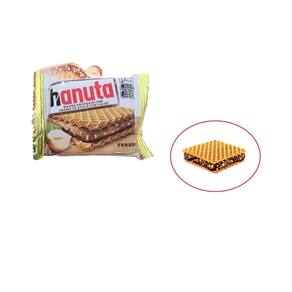 Kit 72 Bisc. Hanuta Wafer Rech. Avelã Ferrero   6Cx C/12