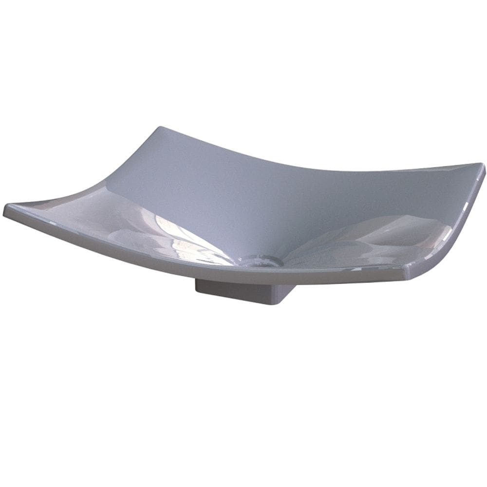 Cuba de Apoio Para Banheiro Lavabo C01 Folha F44 Cinza - Lyam Decor