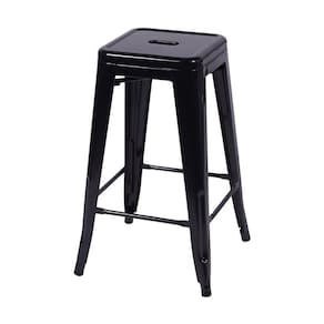 Banqueta Boxbit Titan Tolix Com 68Cm Aço Pintura Epoxi Preta