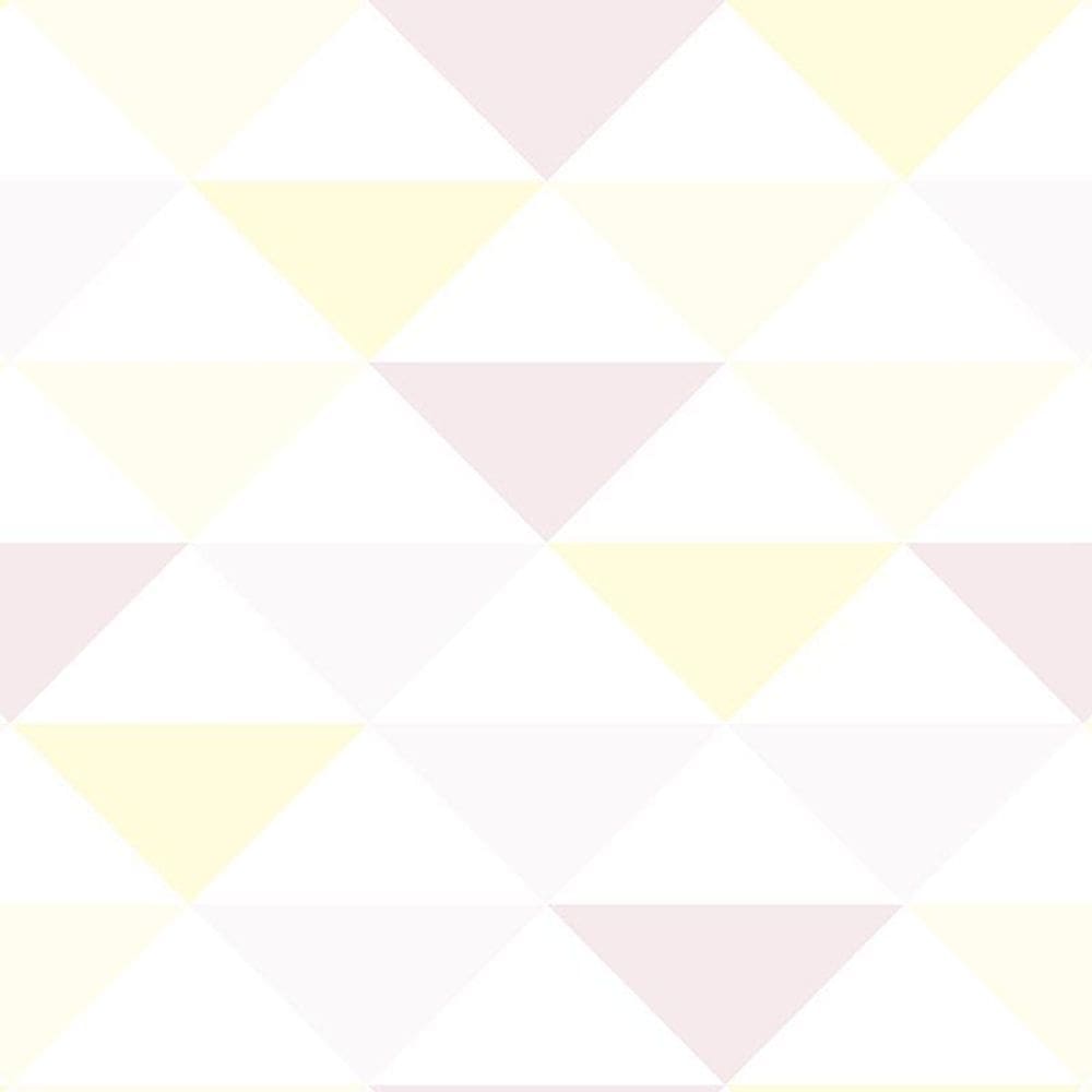 Kit 3 Rolos Papel De Parede Adesivo Geométrico Claro 3,0M