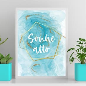 Quadro Sonhe Alto Geométrico 45X34Cm Branca