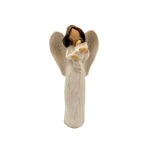 Anjo Barroco Com Bebê Estátua Decoração 10X5X3Cm