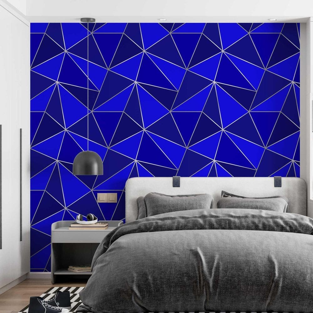 Kit 4 Rolos Papel De Parede Adesivo Zara Tons De Azul 3,0M