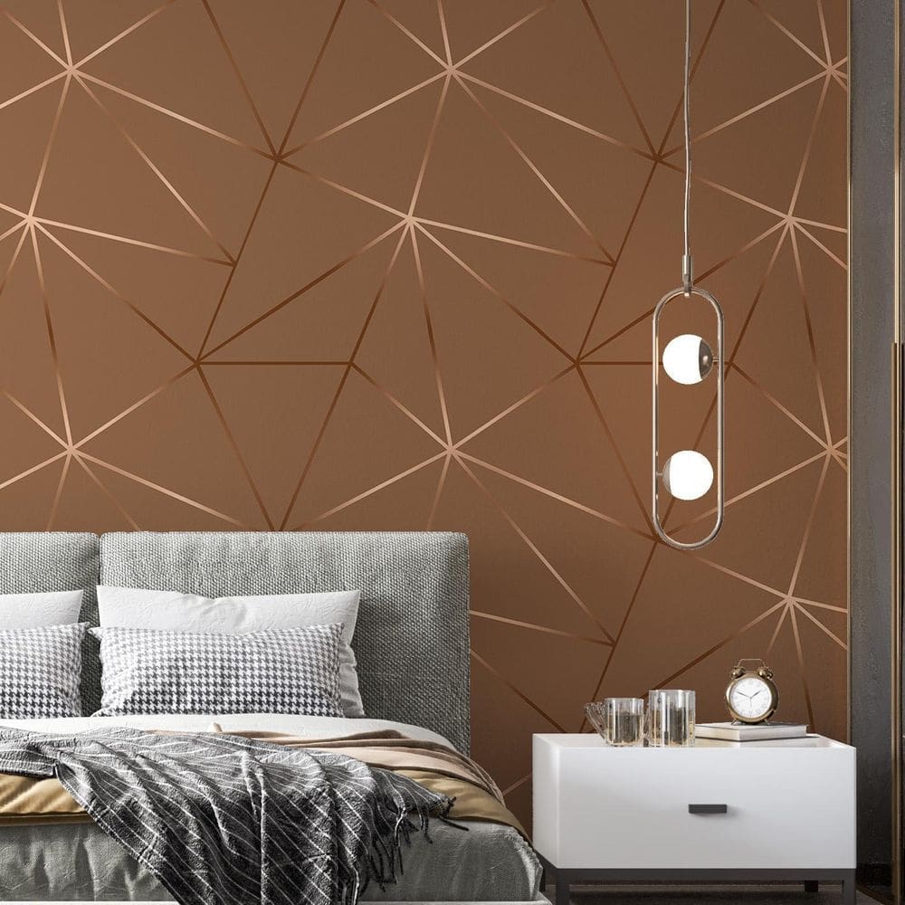 Kit 10 Rolos Papel De Parede Adesivo Zara Marrom 3,0M