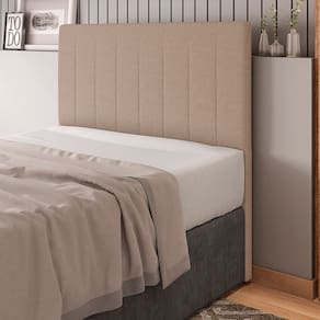 Cabeceira Cama Box Casal Queen Size Ivana 160cm Linho Bege - Abmaza