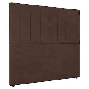 Cabeceira Cama Box Solteiro Ivana 90cm Veludo Marrom - Abmaza