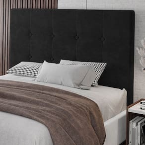 Cabeceira Cama Box Casal Luana 140cm Veludo Preto - Abmaza
