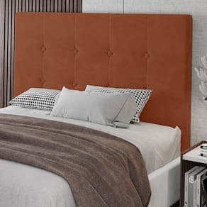 Cabeceira Cama Box Casal Queen Size Luana 160cm Veludo Laranja - Abmaza
