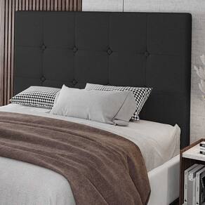Cabeceira Cama Box Casal Luana 140cm Sintético Preto - Abmaza