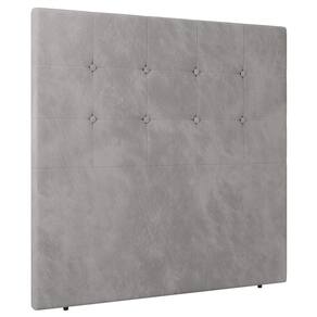 Cabeceira Cama Box Solteiro Luana 90cm Veludo Prata - Abmaza