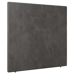 Cabeceira Cama Box Solteiro Luana 90cm Veludo Cinza - Abmaza