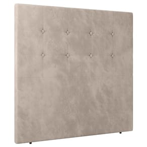Cabeceira Cama Box Solteiro Luana 90cm Veludo Bege - Abmaza