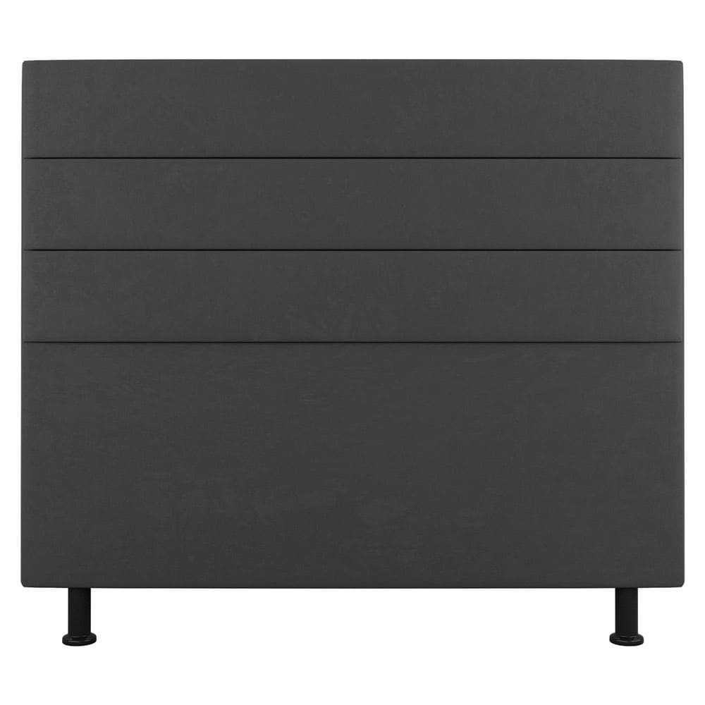 Cabeceira Cama Box Casal Malik 140cm Suede Cinza Escuro - Abmaza