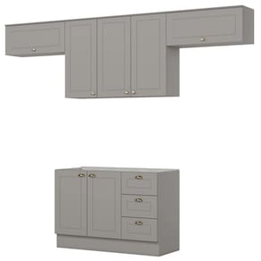 Cozinha Modulada 4 Pecas 280 cm CE757 Americana Cinza Henn