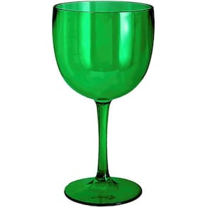Kit 20 Taças De Gin Acrilico Leve 580 Ml - Verde Translúcido