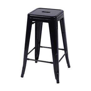 Banqueta Boxbit Titan Tolix Com 68Cm Aço Pintura Epoxi Preta