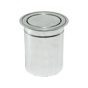 Lixeira Pia Cozinha Embutir Giratória Granito Inox 3 Litros