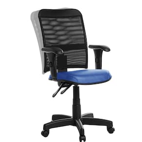 Cadeira Escritório Ergonômica Tela Com Braço RJ Azul
