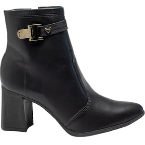 Bota Feminina Casual Dia a Dia Passeio Trabalho Salto Médio Cano Baixo Bico Fino Mississipi Me221