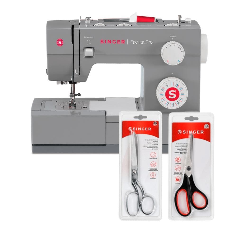 Kit Máquina de Costura 4432 + Tesoura 8” Tecido e Tesoura Multiuso Preta