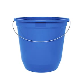 Balde De Plástico Pequeno 7,5 Litros Com Alça Em Metal Azul