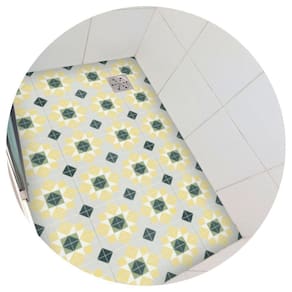 Adesivo Piso Box Girassol Antiderrapante Lavável 1,20 X 0,80