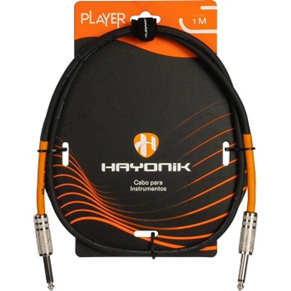 Cabo Para Instrumentos Player P10 x P10 1m Preto Hayonik