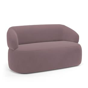 Sofá Orgânico 02 Lugares Living Glee 140cm Veludo Rosê - Abmaza