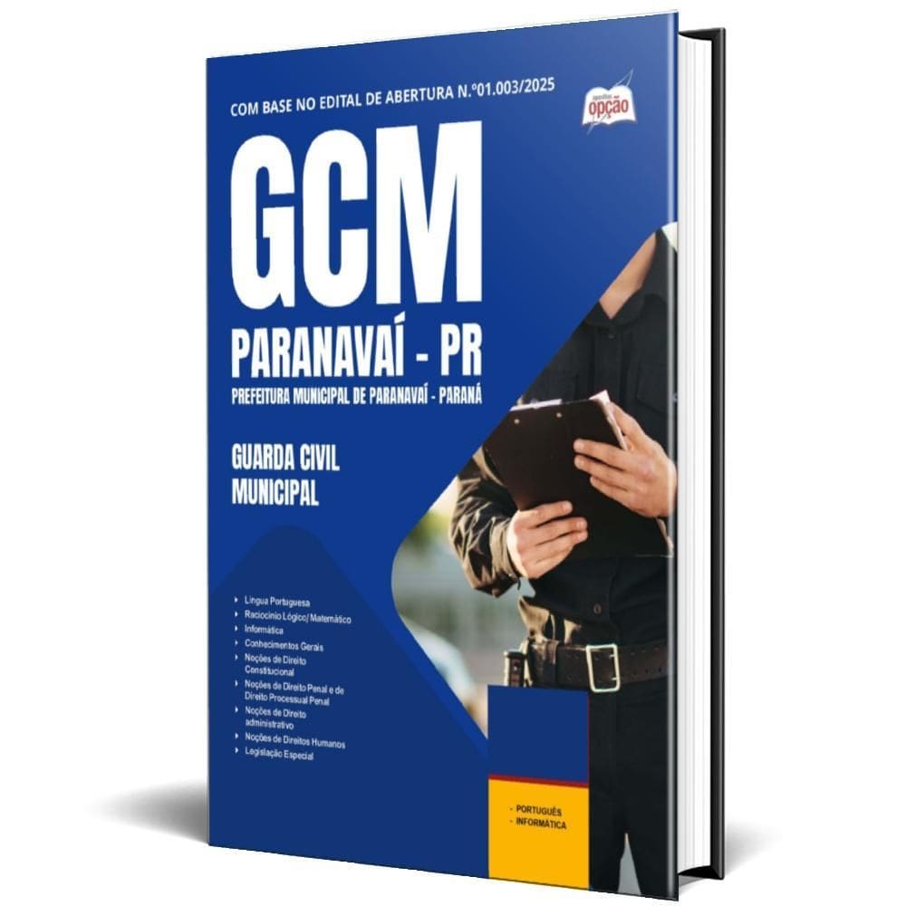 Apostila Prefeitura Paranavaí Pr 2025 Guarda Civil Municipal