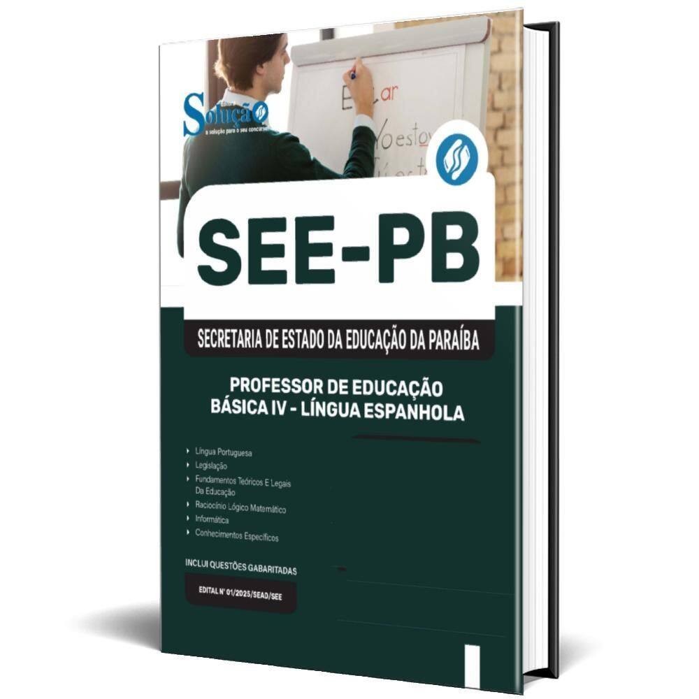 Apostila See Pb 2025 Professor Educação Básica Iv Língua